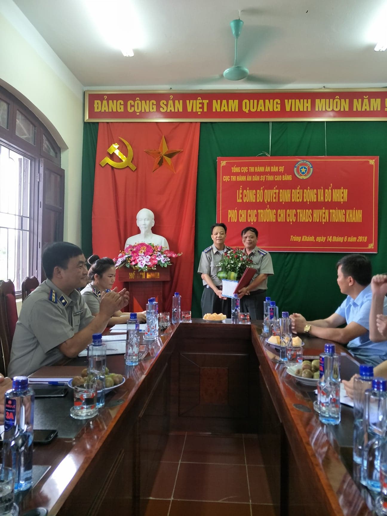 Lễ công bố Quyết định và bổ nhiệm Phó Chi cục trưởng Chi cục Thi hành án dân sự huyện Trùng Khánh