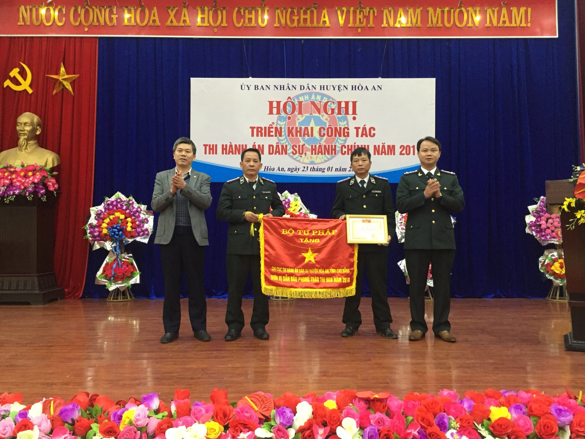 Ủy ban nhân dân huyện Hòa An tổ chức Hội nghị triển khai công tác Thi hành án dân sự, hành chính năm 2019