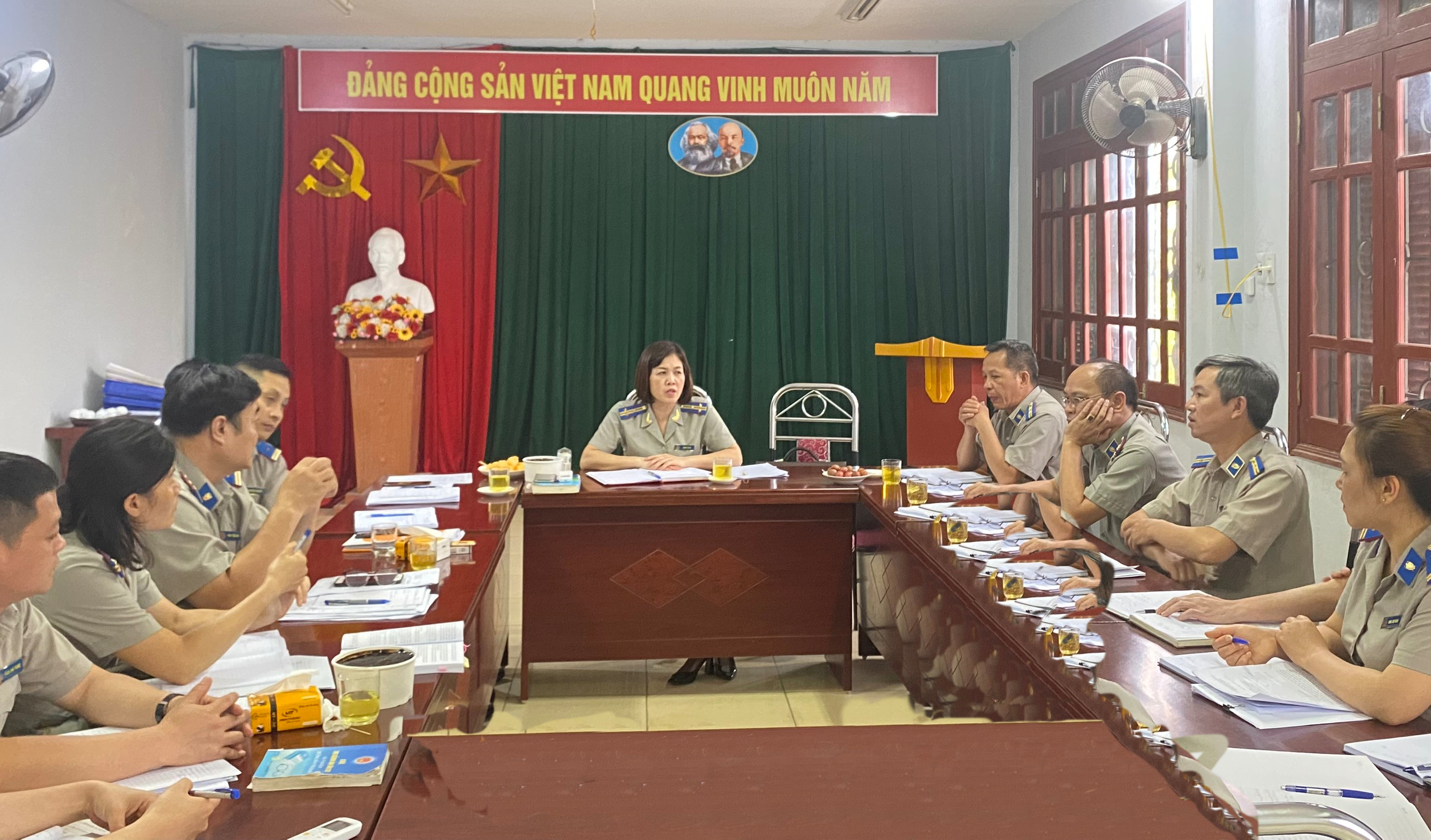 Cục Thi hành án dân sự tỉnh Cao Bằng kiểm tra toàn diện công tác thi hành án dân sự năm 2023 tại Chi cục THADS huyện Hòa An, tỉnh Cao Bằng