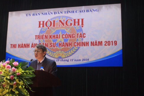 UBND tỉnh Cao Bằng tổ chức Hội nghị triển khai công tác THADS, hành chính năm 2019