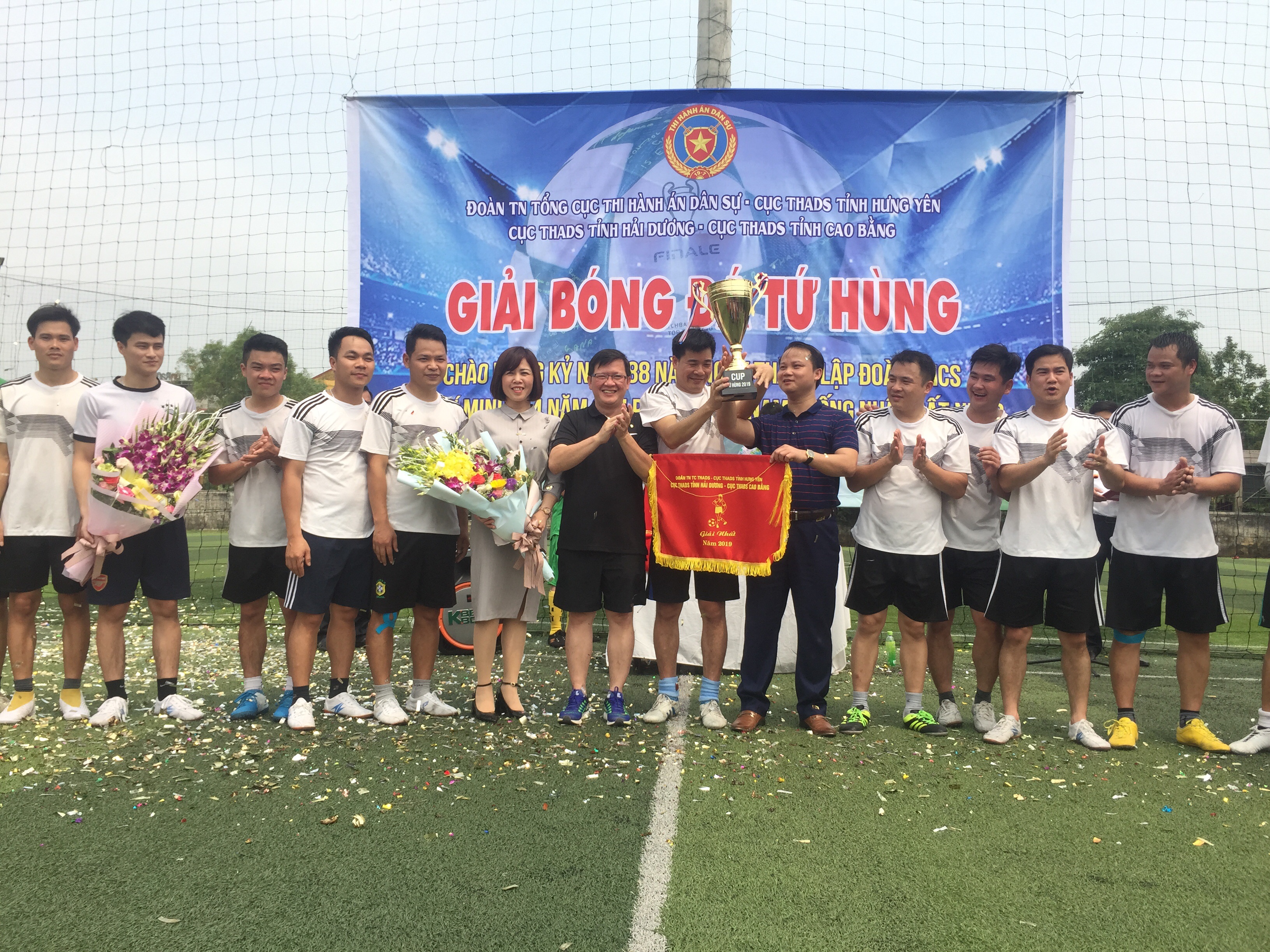 Đội bóng Cục Thi hành án dân sự tỉnh Cao Bằng đoạt Cúp vô địch Giải bóng đá Tứ hùng năm 2019