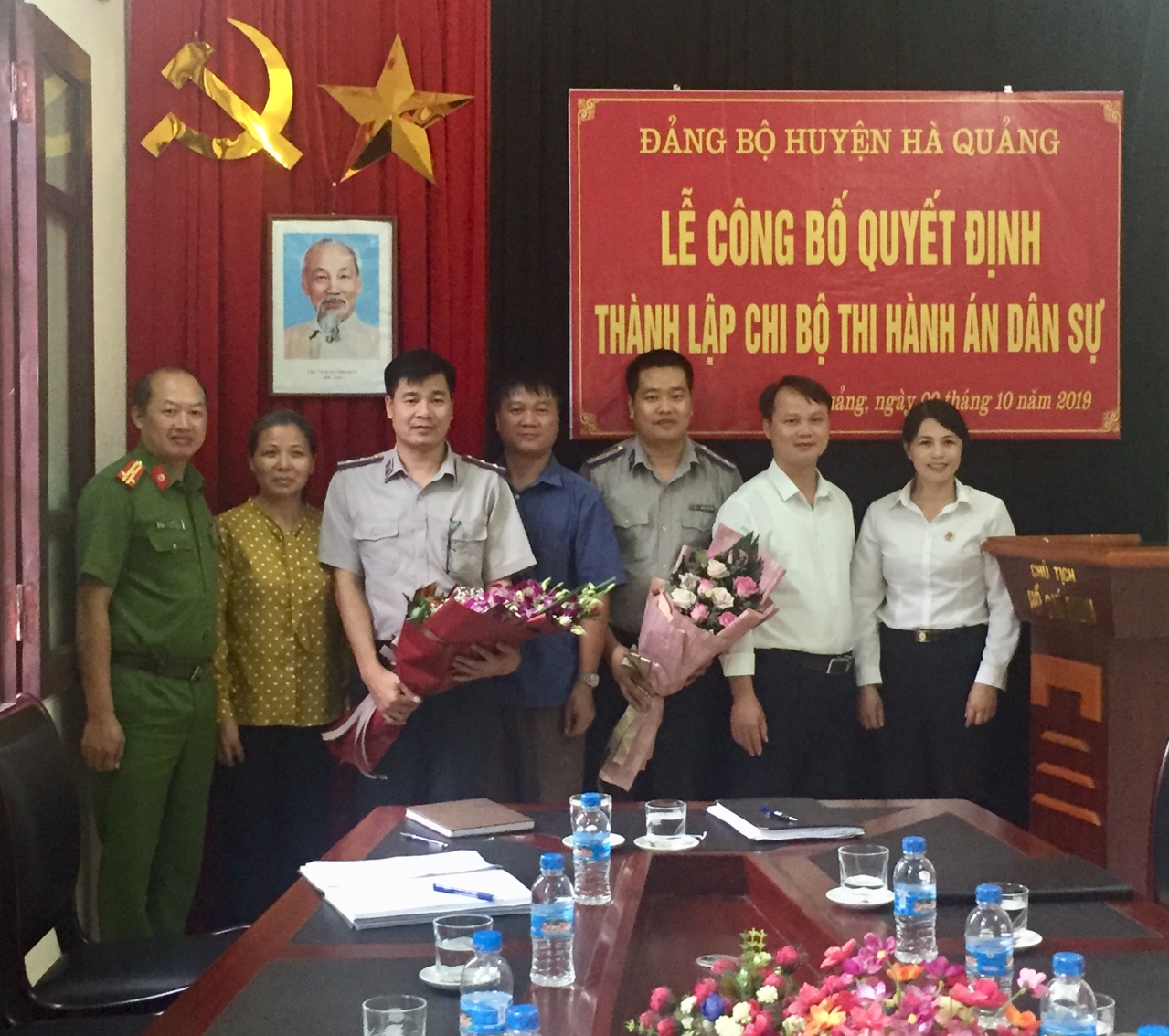 Lễ Công bố Quyết định thành lập Chi bộ Chi cục Thi hành án dân sự huyện Hà quảng