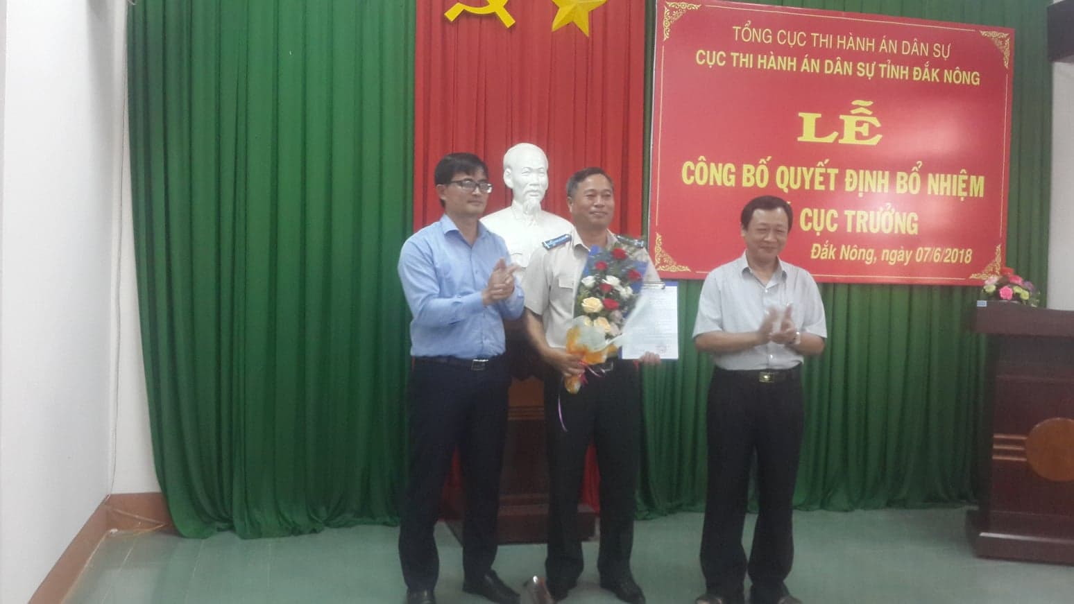 Công bố quyết định bổ nhiệm lại Phó Cục trưởng Cục Thi hành án dân sự tỉnh Đăk Nông
