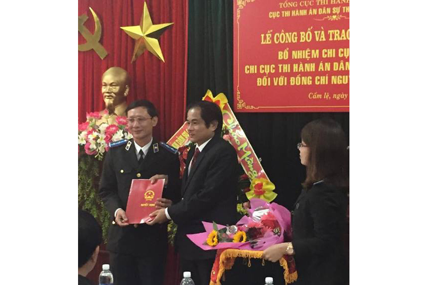 Lễ công bố và trao Quyết định bổ nhiệm Chi cục trưởng Chi cục Thi hành án dân sự quận Cẩm Lệ, thành phố Đà Nẵng