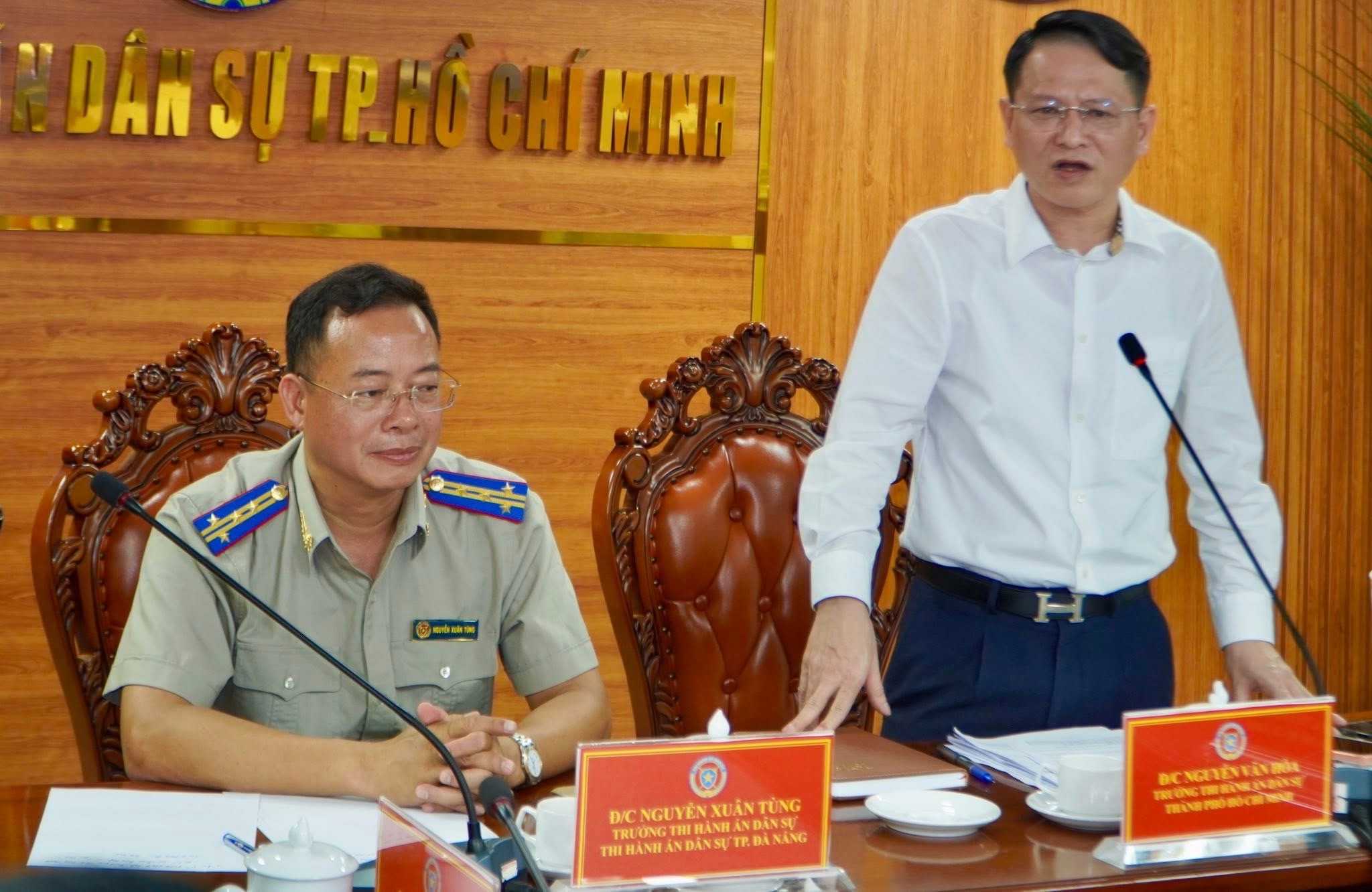 Thi hành án dân sự thành phố Đà Nẵng trao đổi kinh nghiệm công tác tại Thành phố Hồ Chí Minh