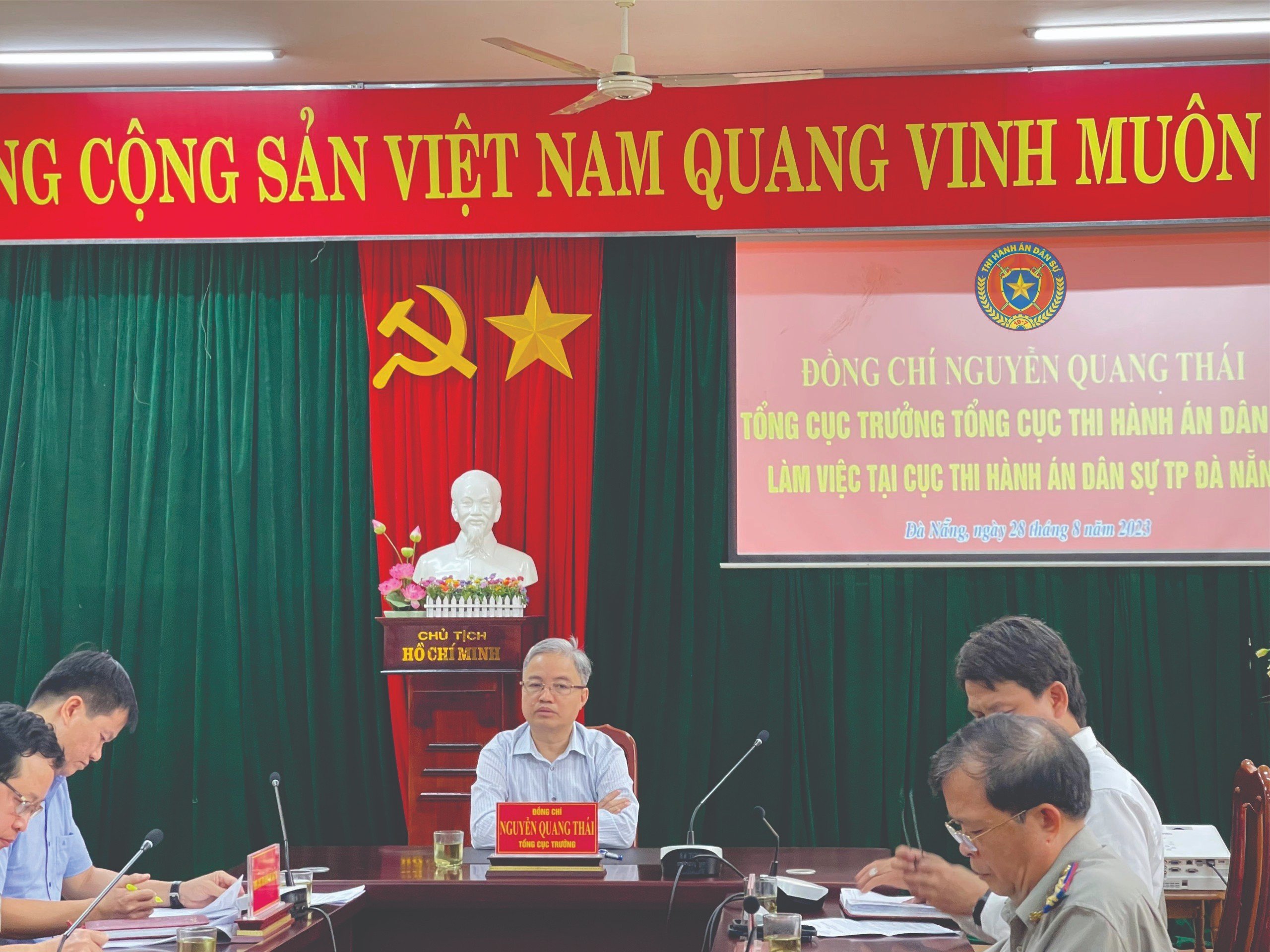 Tổng Cục trưởng Nguyễn Quang Thái làm việc với Cục Thi hành án dân sự thành phố Đà Nẵng