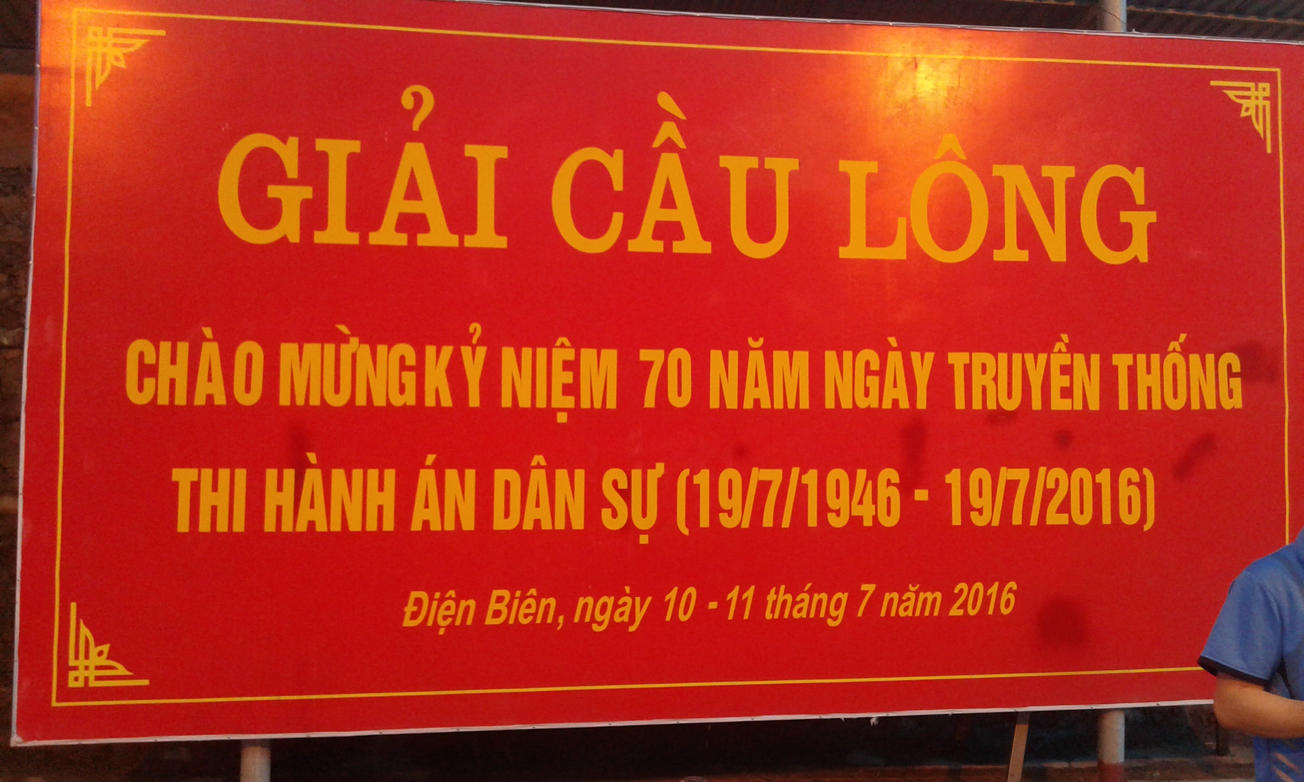 Cục Thi hành án dân sự tỉnh Điện Biên tổ chức Giải cầu lông chào mừng kỷ niệm 70 năm Ngày truyền thống Thi hành án dân sự (19/7/1946 – 19/7/2016)