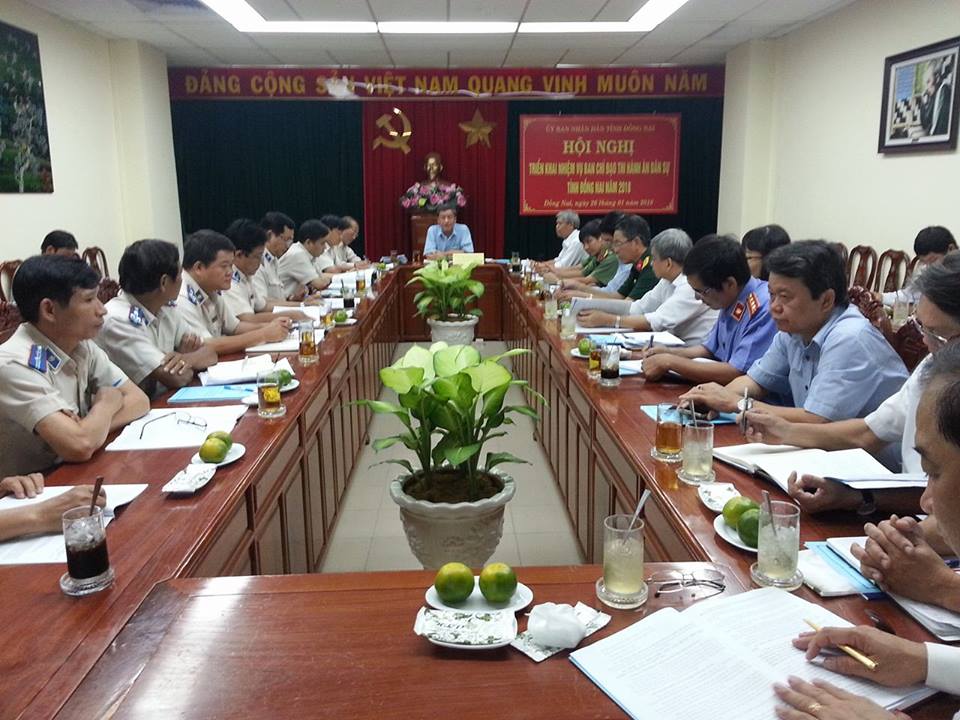 Hội nghị triển khai nhiệm vụ Ban Chỉ đạo thi hành án dân sự tỉnh Đồng Nai năm 2018