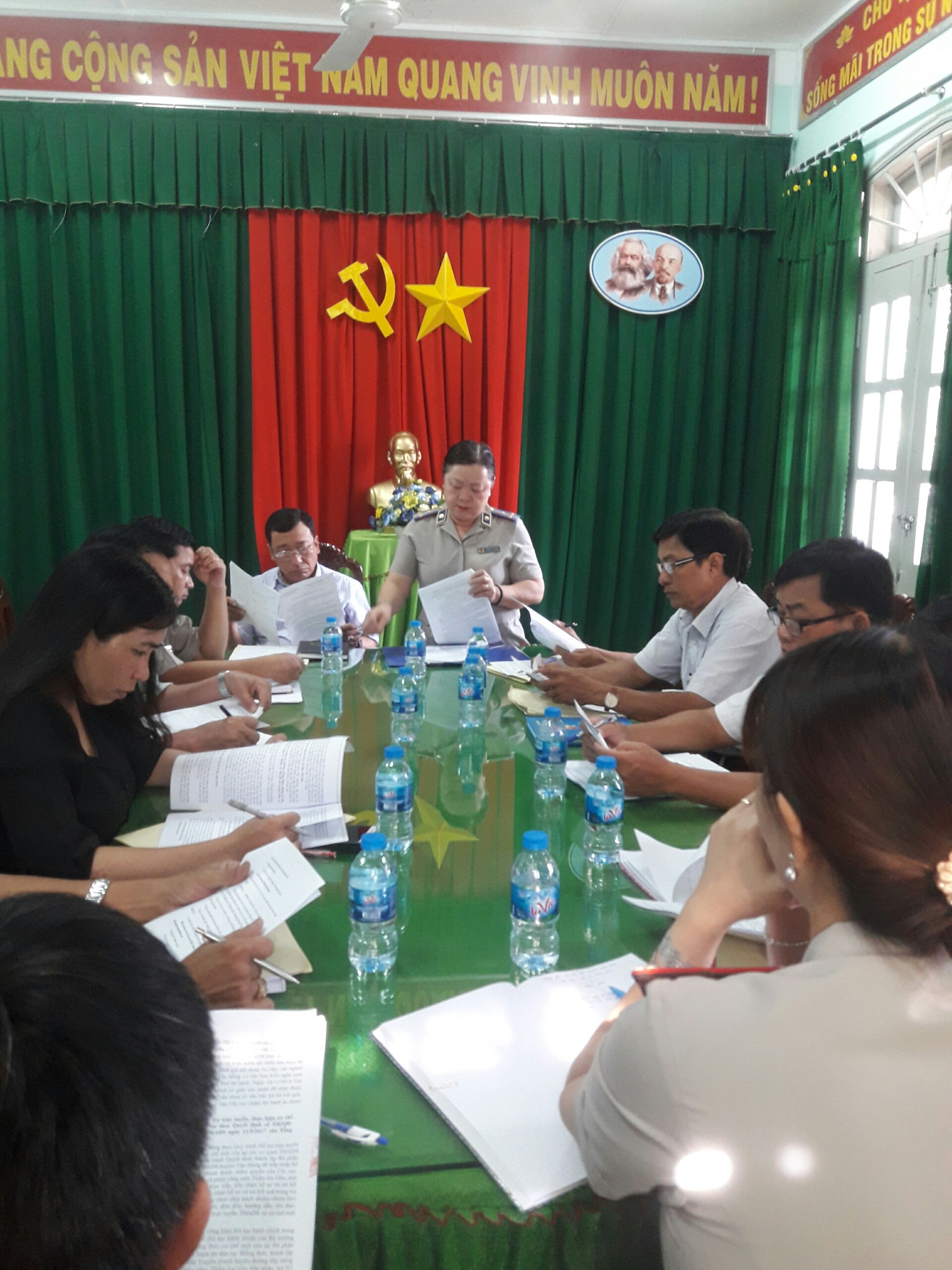 Hội đồng nhân dân huyện Tân Hồng giám sát công tác thi hành án dân sự năm 2018 trên địa bàn huyện