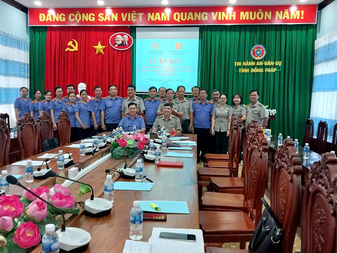 Thi hành án dân sự tỉnh và Viện kiểm sát nhân dân tỉnh Đồng Tháp ký kết Quy chế phối hợp