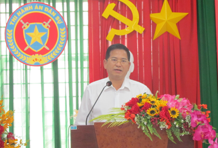 Ông Nguyễn Văn Lực, Phó Tổng cục trưởng Tổng cục THADS phát biểu tại buổi lễ