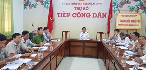 Huyện Lai Vung tổ chức họp Ban chỉ đạo thi hành án dân sự