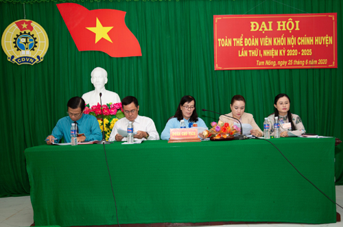 Công đoàn Khối Nội chính huyện Tam Nông tổ chức thành công Đại hội đoàn viên lần thứ I, nhiệm kỳ 2020 - 2025