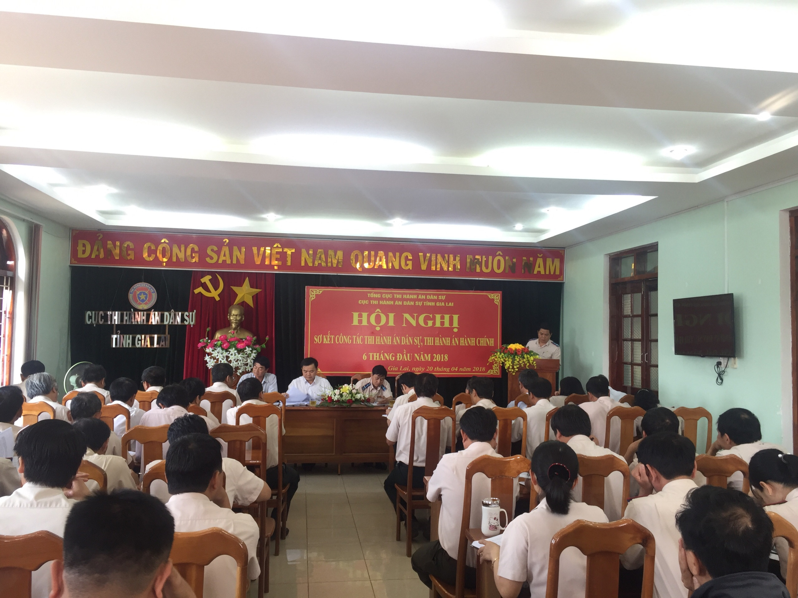 Cục Thi hành án dân sự tỉnh Gia Lai tổ chức Hội nghị sơ kết công tác Thi hành án dân sự, Thi hành án hành chính 6 tháng đầu năm 2018