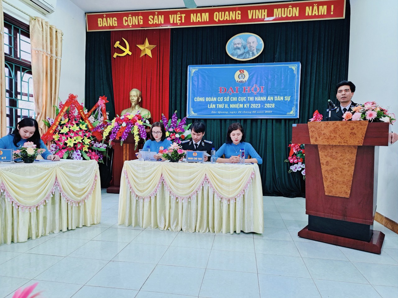 Chi cục Thi hành án dân sự huyện Bắc Quang đã tổ chức Đại hội Công đoàn cơ sở lần thứ II, nhiệm kỳ 2023 - 2028.