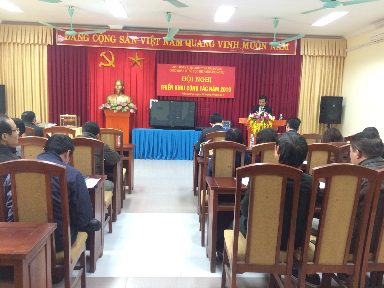 Công đoàn Cơ sở Cục THADS tỉnh Hải Dương tổ chức hội nghị triển khai công tác năm 2019.
