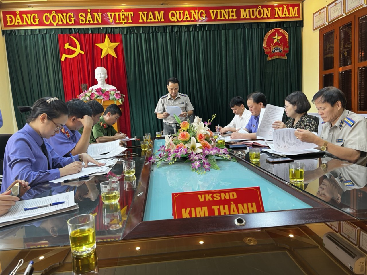 Kiểm tra công tác xử lý, giải quyết khiếu nại, tố cáo trong hoạt động tư pháp đối với VKSND, Tòa án nhân dân, Công an và Chi cục THADS huyện Kim Thành.