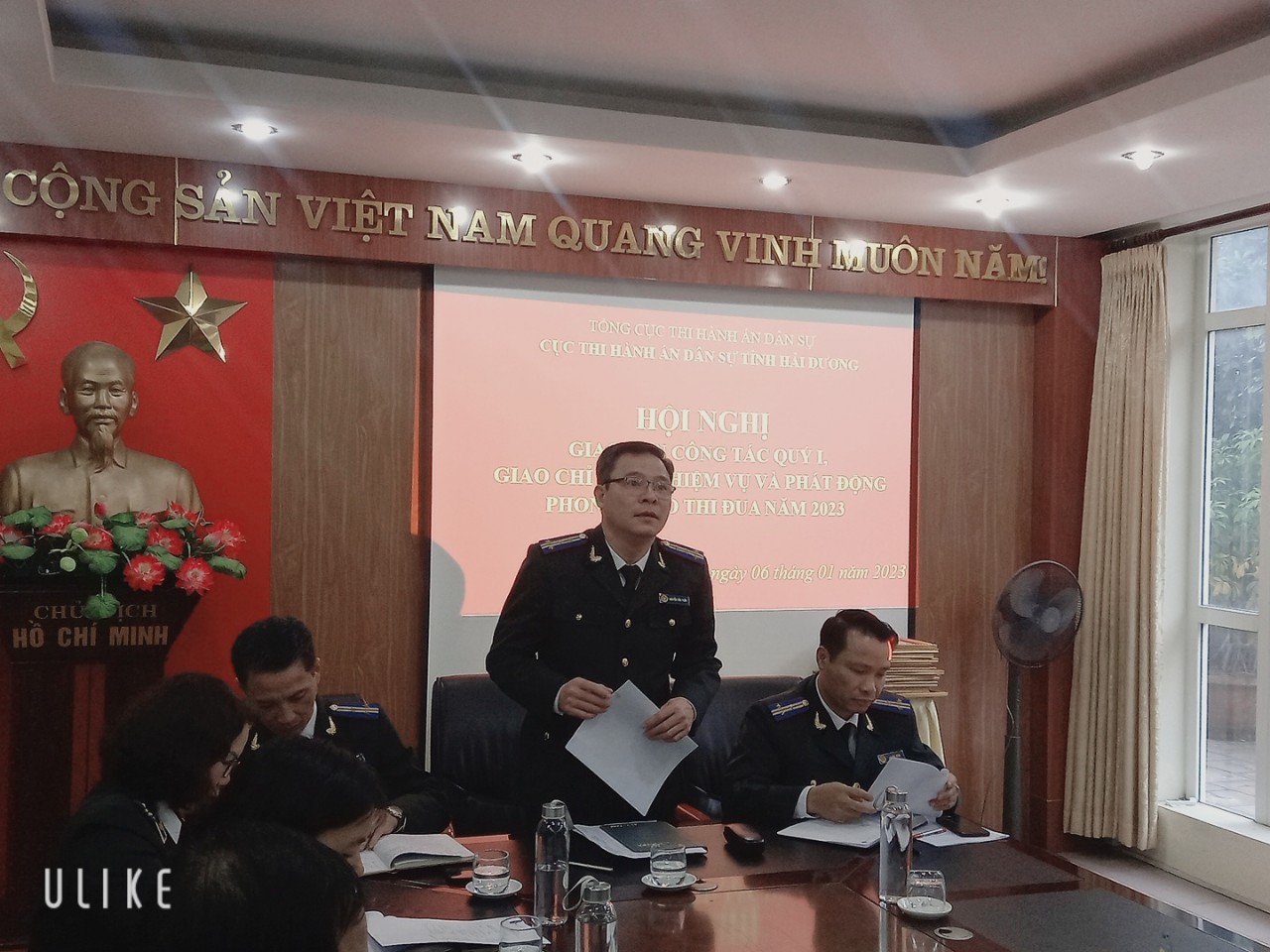 Cục Thi hành án dân sự tỉnh Hải Dương tổ chức Hội nghị giao ban công tác Quý I, giao chỉ tiêu nhiệm vụ và phát động phong trào thi đua năm 2023