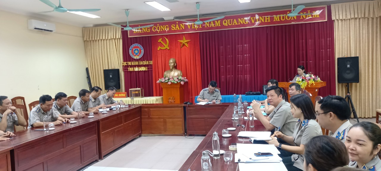 Hội nghị  lấy phiếu tín nhiệm đối với lãnh đạo Cục Thi hành án dân sự tỉnh Hải Dương