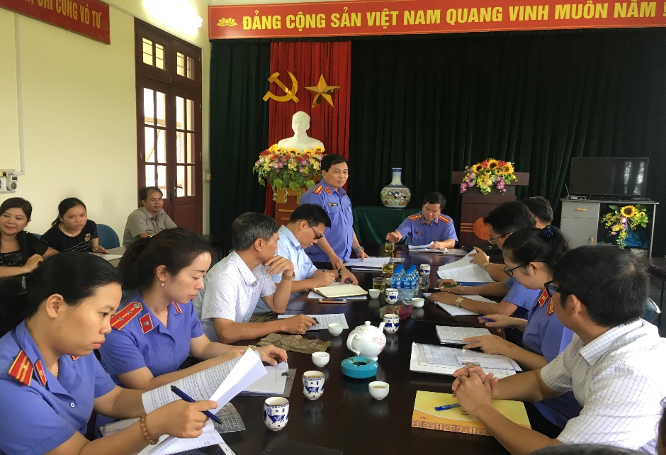 Ngày 13/8/2019, Chi cục Thi hành án dân sự huyện An Dương tiếp Đoàn phúc tra việc thực hiện kết luận trực tiếp kiểm sát của Viện kiểm sát nhân dân thành phố Hải Phòng.