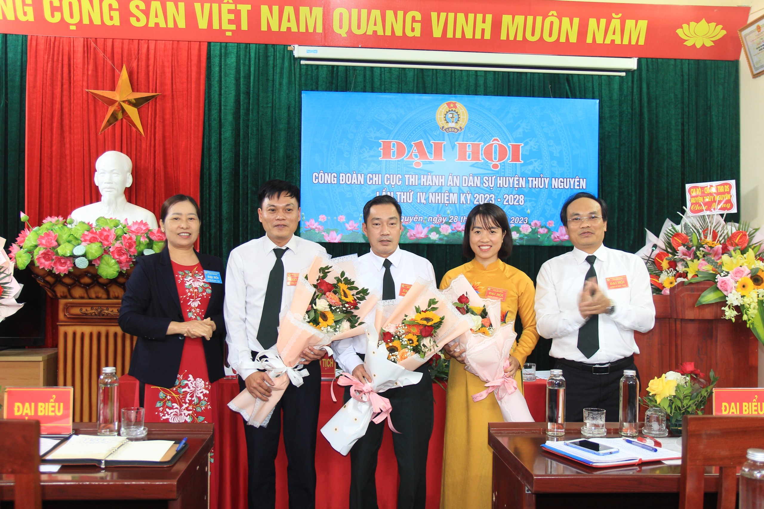 Công đoàn Chi cục Thi hành án dân sự huyện Thủy Nguyên tổ chức Đại hội lần thứ IV nhiệm kỳ 2023 - 2028.