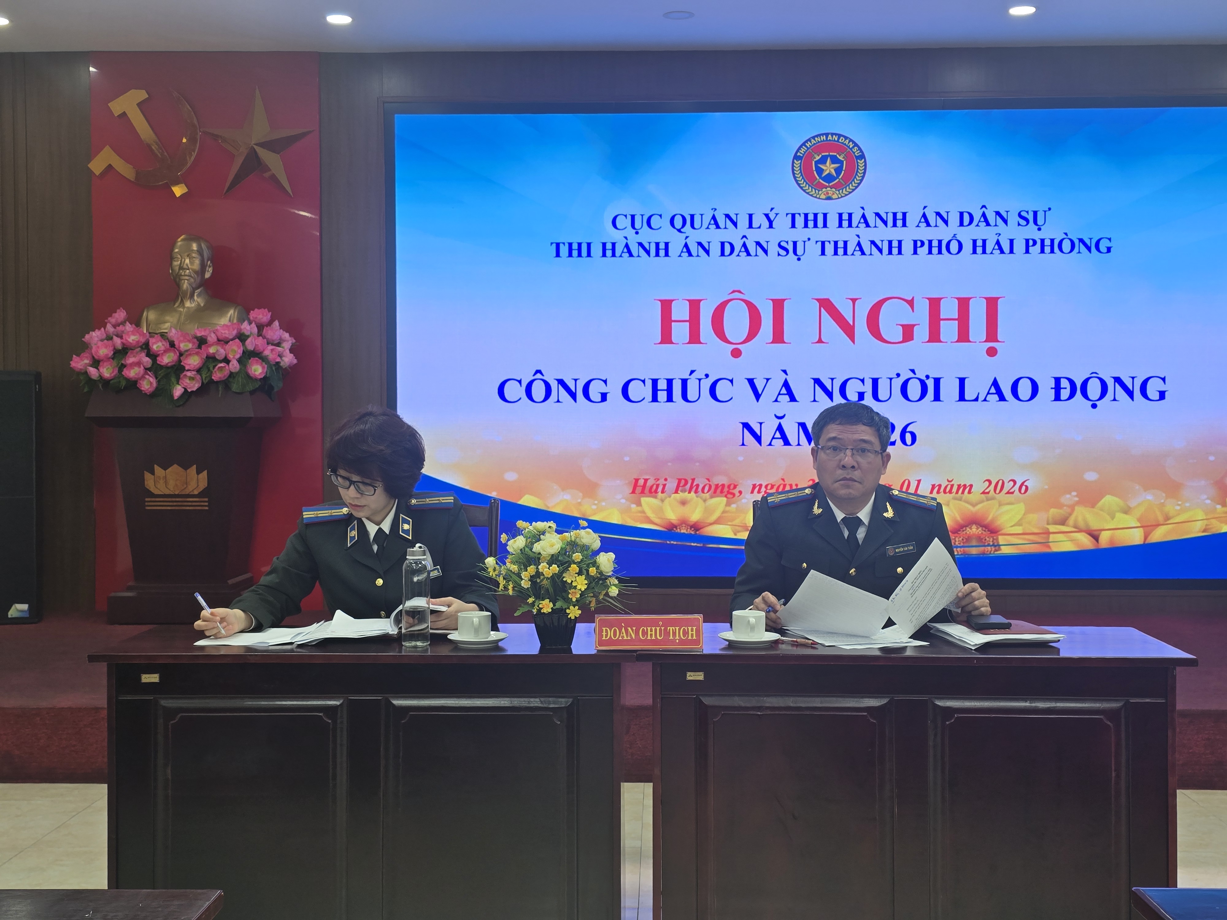 Hội nghị cán bộ, công chức và người lao động năm 2026 của Thi hành án dân sự thành phố Hải Phòng