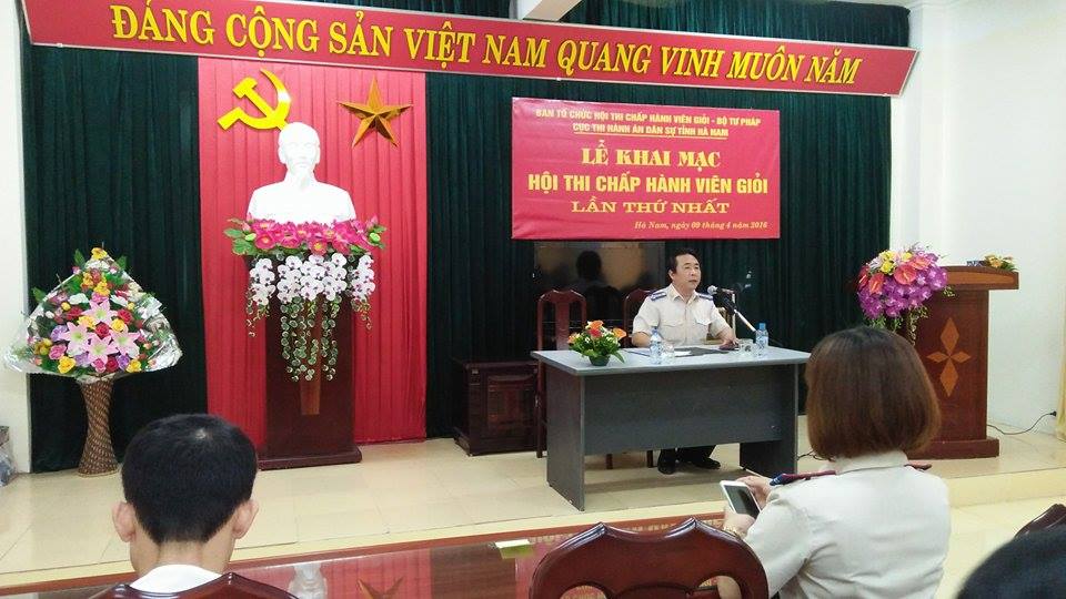 Cục Thi hành án dân sự tỉnh Hà Nam tổ chức hội thi Chấp hành viên giỏi lần thứ nhất.