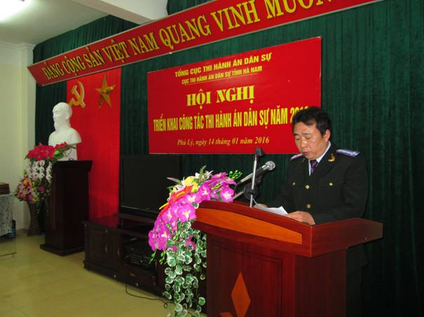 Cục Thi hành án dân sự tỉnh Hà Nam tổ chức Hội nghị triển khai công tác năm 2016