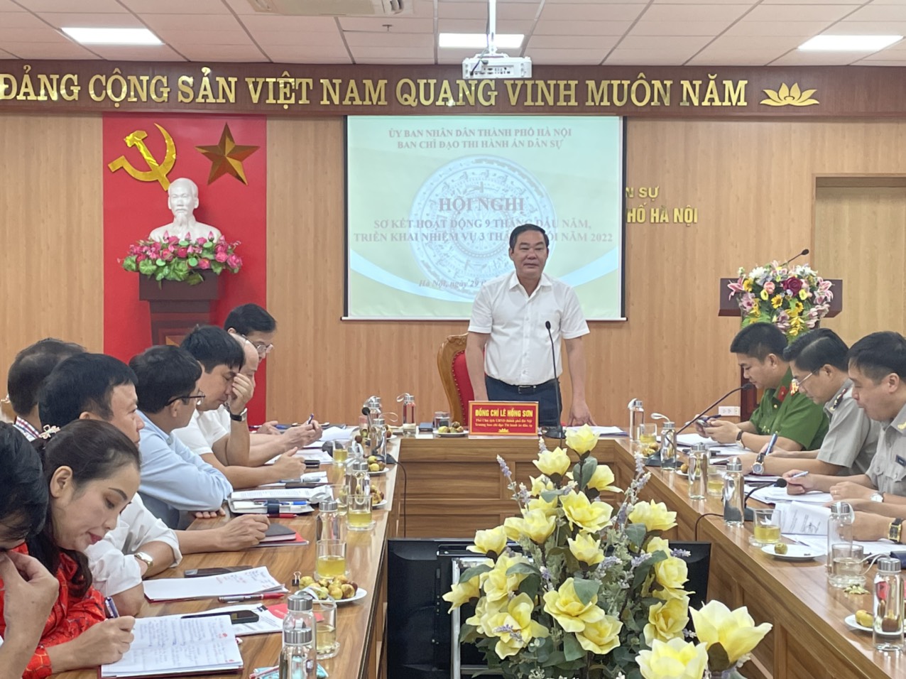 Sơ kết hoạt động 9 tháng đầu năm, triển khia nhiệm vụ 3 tháng cuối năm 2022 của Ban Chỉ đạo Thi hành án dân sự thành phố Hà Nội