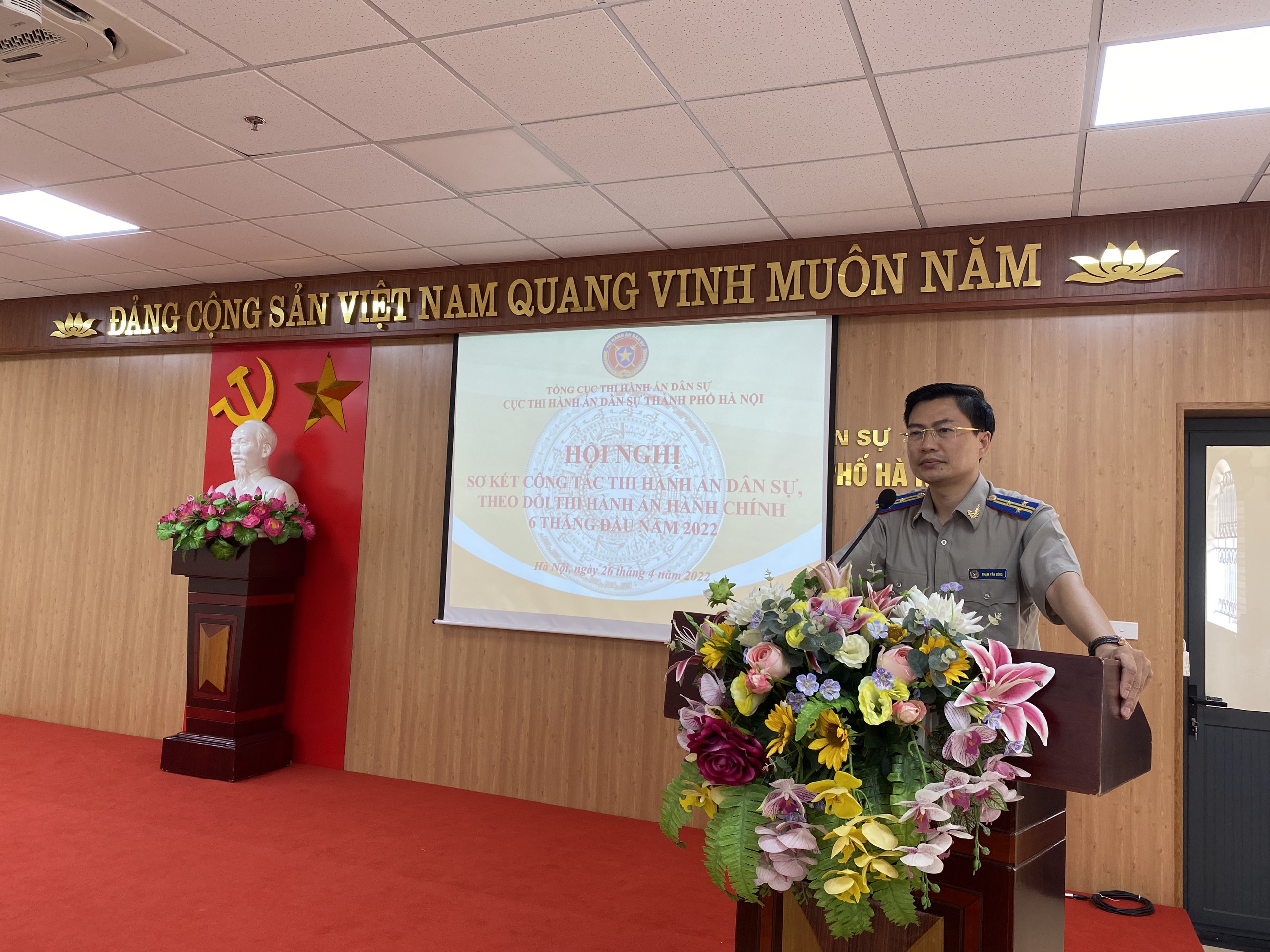 Cục Thi hành án dân sự thành phố Hà Nội tổ chức Hội nghị sơ kết công tác thi hành án dân sự, theo dõi thi hành án hành chính 6 tháng đầu năm 2022