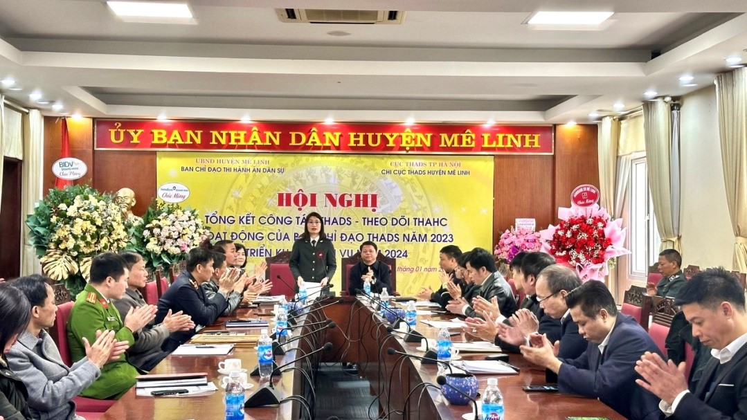 Ban chỉ đạo THADS huyện Mê Linh tổ chức Hội nghị tổng kết công tác THADS, theo dõi THAHC năm 2023 và triển khai nhiệm vụ công tác năm 2024.
