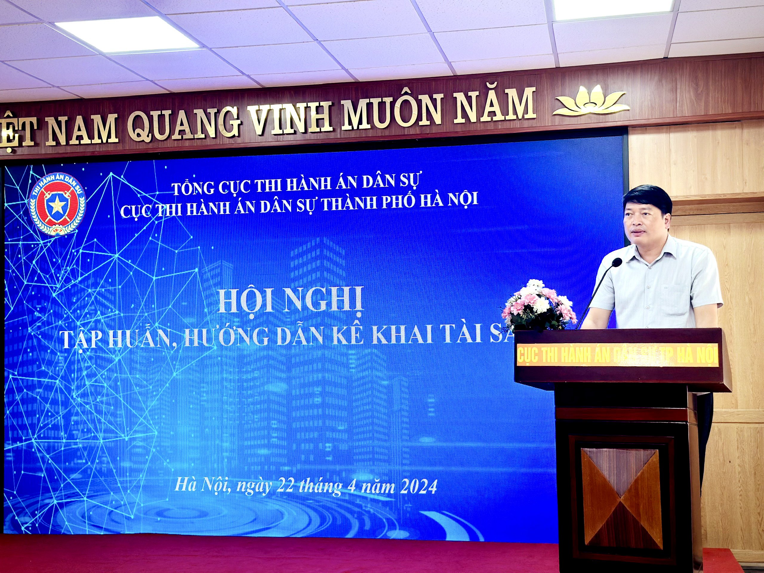 Cục Thi hành án dân sự thành phố Hà Nội tổ chức Hội nghị trực tuyến  tập huấn, hướng dẫn kê khai tài sản, thu nhập