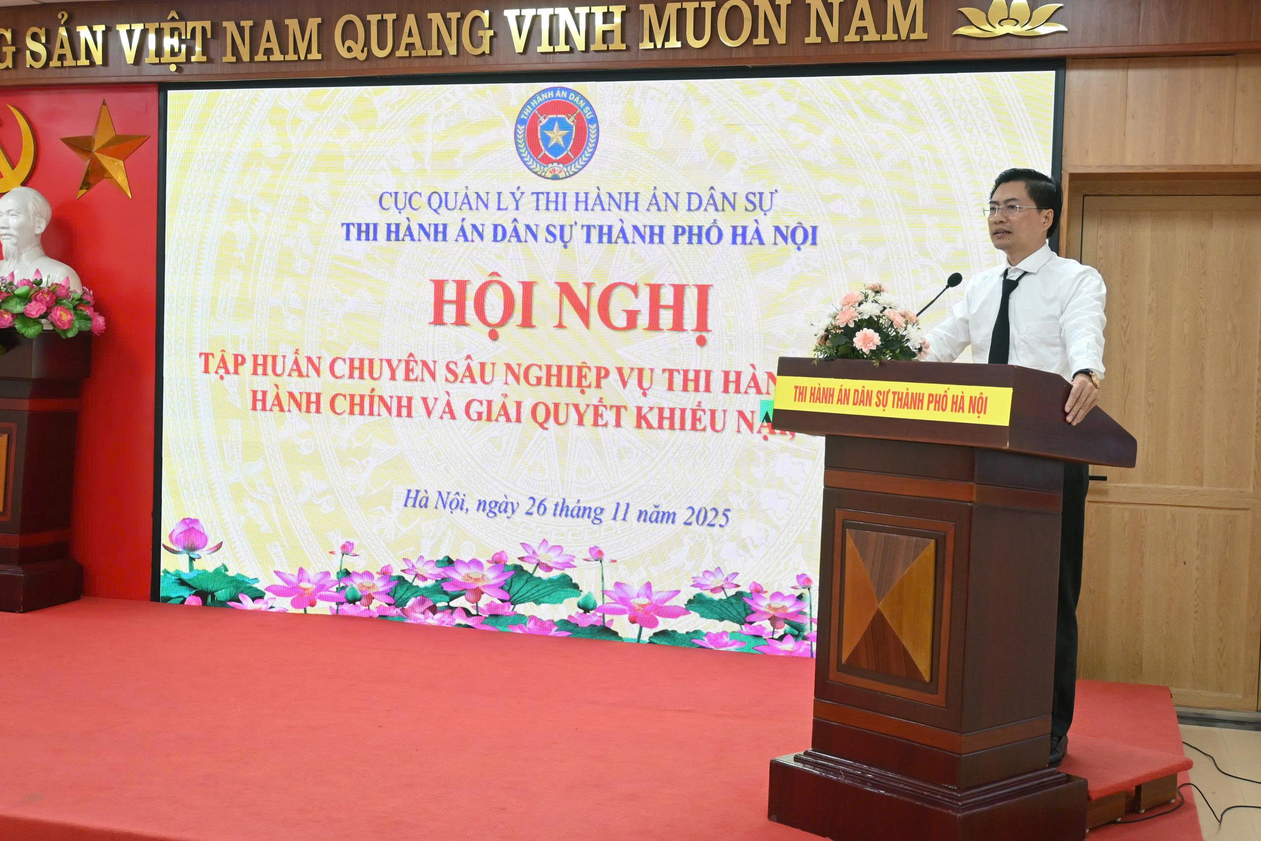 THADS thành phố Hà Nội tổ chức Hội nghị tập huấn về nghiệp vụ công tác Đảng và Hội nghị tập huấn chuyên sâu nghiệp vụ thi hành án dân sự, hành chính và giải quyết khiếu nại, tố cáo