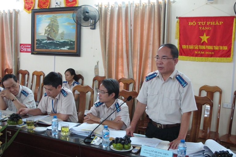 Đoàn kiểm tra của Bộ Chính trị, Ban Bí thư năm 2016 kiểm tra, làm việc tại Cục Thi hành án dân sự thành phố Hà Nội