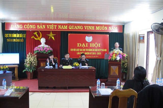 Đại hội Chi hội Luật gia Cục Thi hành án dân sự thành phố Hà Nội