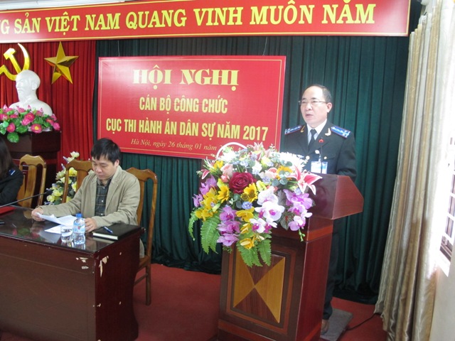 Hội nghị cán bộ, công chức Cục Thi hành án dân sự thành phố Hà Nội năm 2018, thực hiện “Năm nâng cao hiệu lực, hiệu quả hoạt động của hệ thống chính trị”