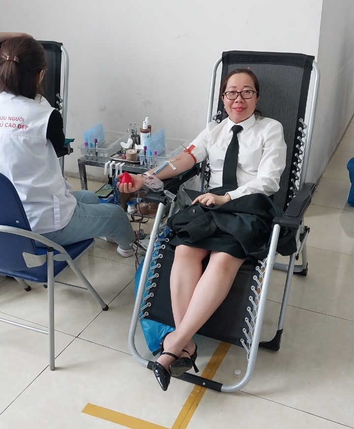 Chi cục Thi hành án dân sự huyện Mê Linh tham gia ngày hội hiến máu tình nguyện Xuân Giáp Thìn 2024