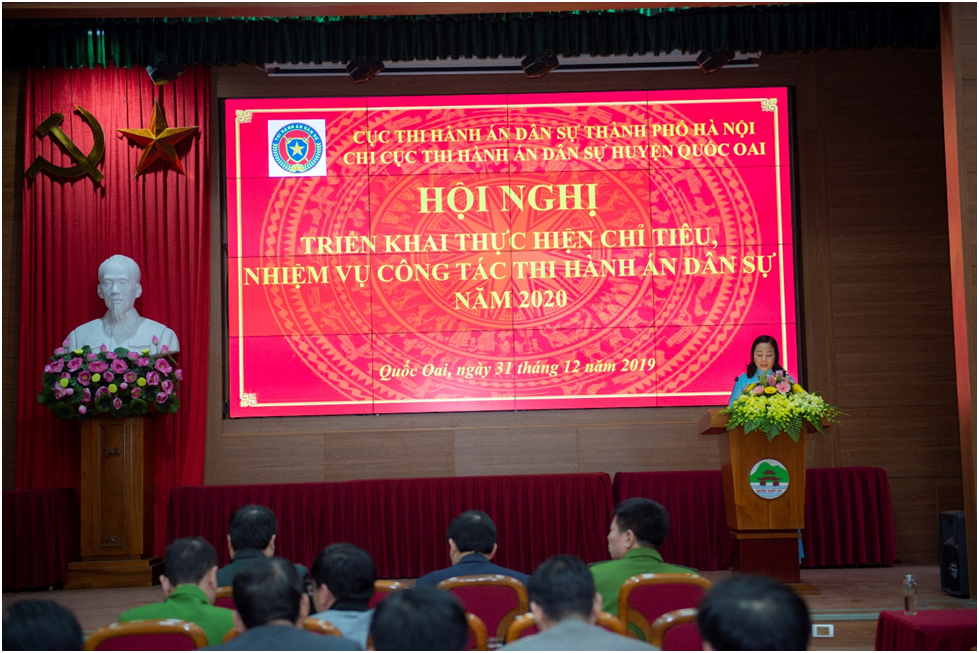 Chi cục Thi hành án dân sự Huyện Quốc Oai,  TP Hà Nội tổ chức Hội nghị triển khai thực hiện chỉ tiêu nhiệm vụ công tác Thi hành án dân sự năm 2020