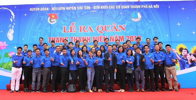Chi đoàn Thanh niên Cục Thi hành án dân sự thành phố Hà Nội tham gia  Lễ ra quân Tháng Thanh niên năm 2019