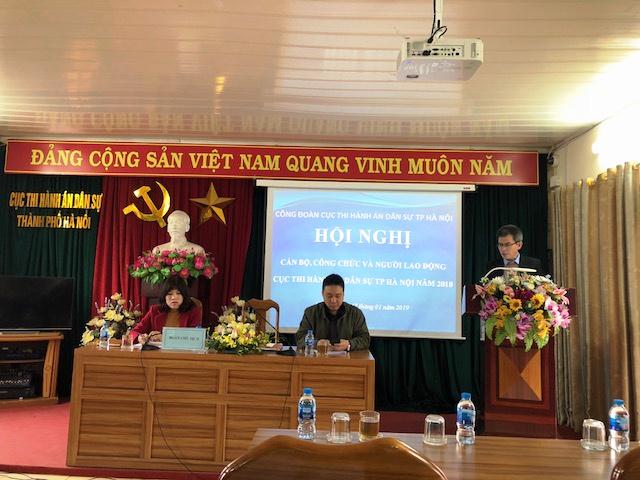 Công đoàn Cục Thi hành án dân sự TP Hà Nội tổ chức Hội nghị Cán bộ, Công chức năm 2018