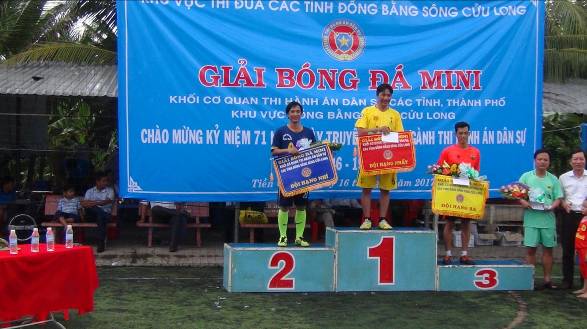 Khối cơ quan thi hành án dân sự các tỉnh, thành phố khu vực đồng bằng sông Cửu Long tổ chức giải bóng đá mini tại tỉnh Tiền Giang