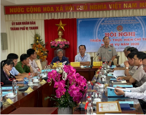 Cục trưởng Nguyễn Đức Biên dự và chỉ đạo Hội nghị triển khai thực hiện chỉ tiêu, nhiệm vụ năm 2020 tại thành phố Vị Thanh.