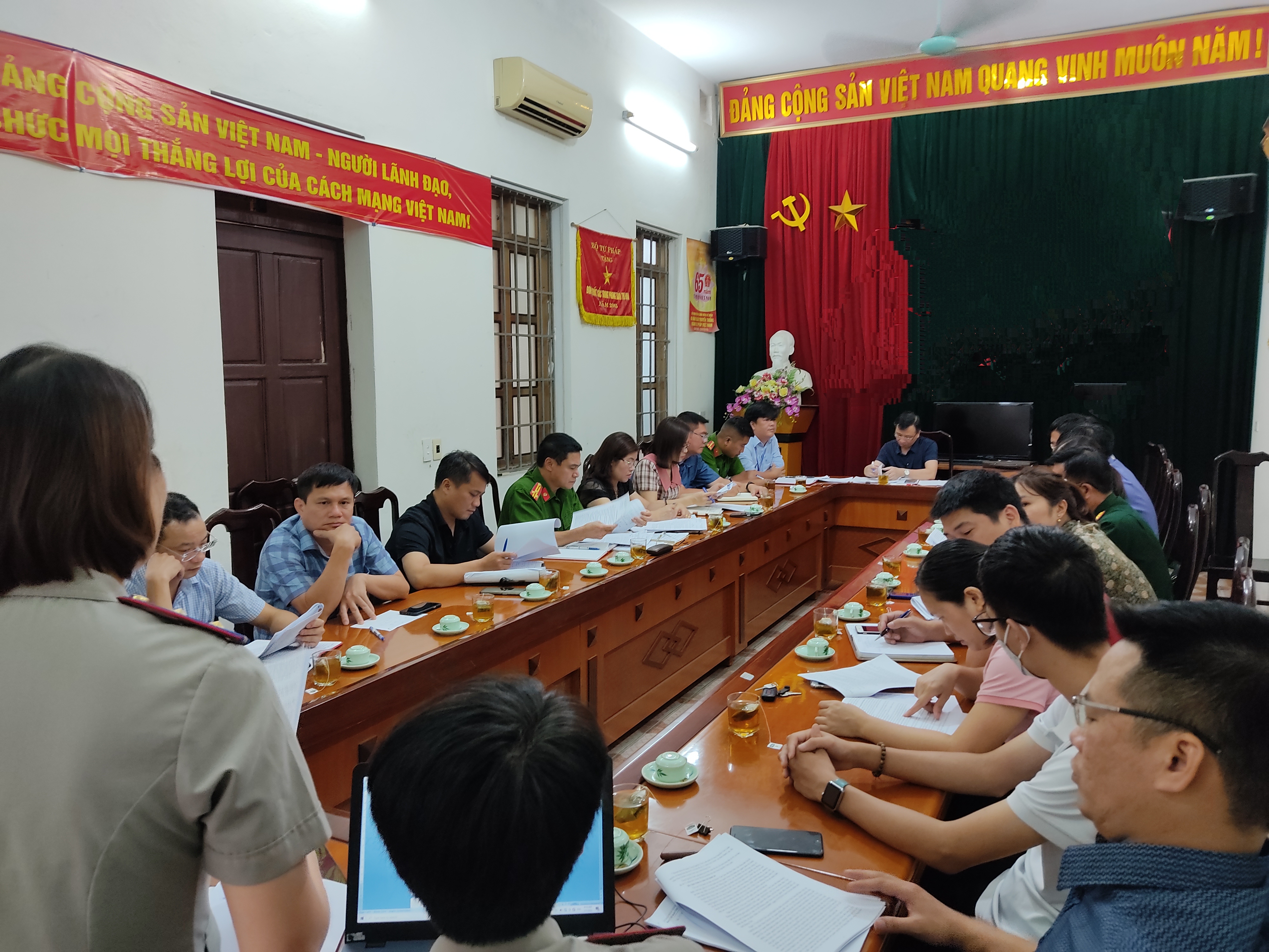 Ban Chỉ đạo Thi hành án dân sự huyện Văn Lâm triển khai Kế hoạch Cưỡng chế 2 vụ việc chuyển giao quyền sử dụng đất