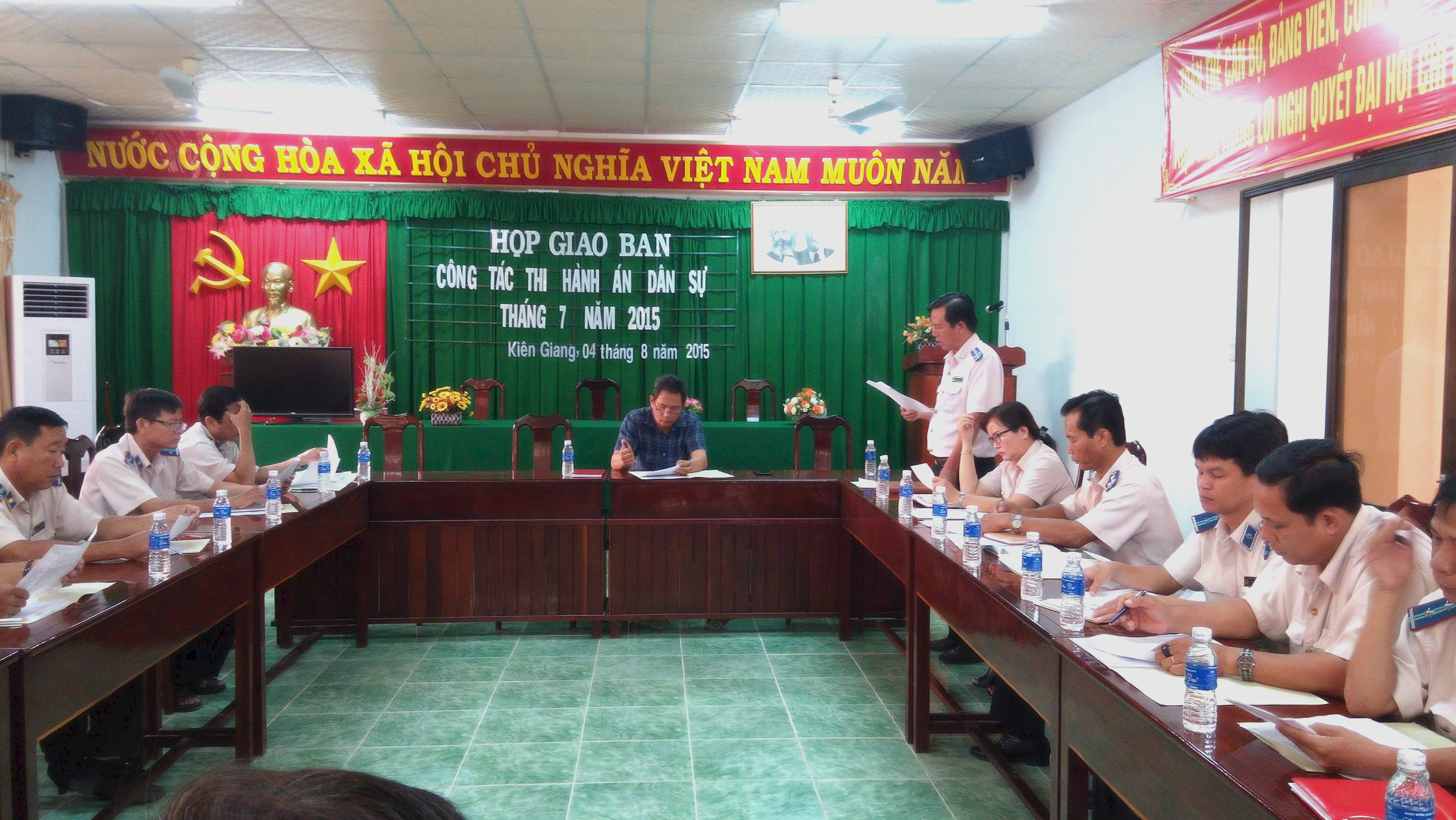 Cục Thi hành án dân sự tỉnh Kiên Giang giao ban công tác  tháng 7 năm 2015