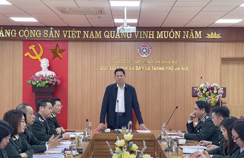 Tổng cục Thi hành án dân sự kiểm tra toàn diện tại Cục Thi hành án dân sự thành phố Hà Nội