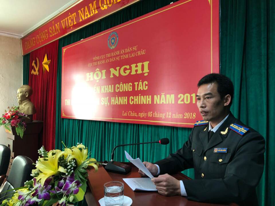Cục Thi hành án dân sự tỉnh Lai Châu tổ chức Hội nghị triển khai công tác thi hành án dân sự, hành chính năm 2019