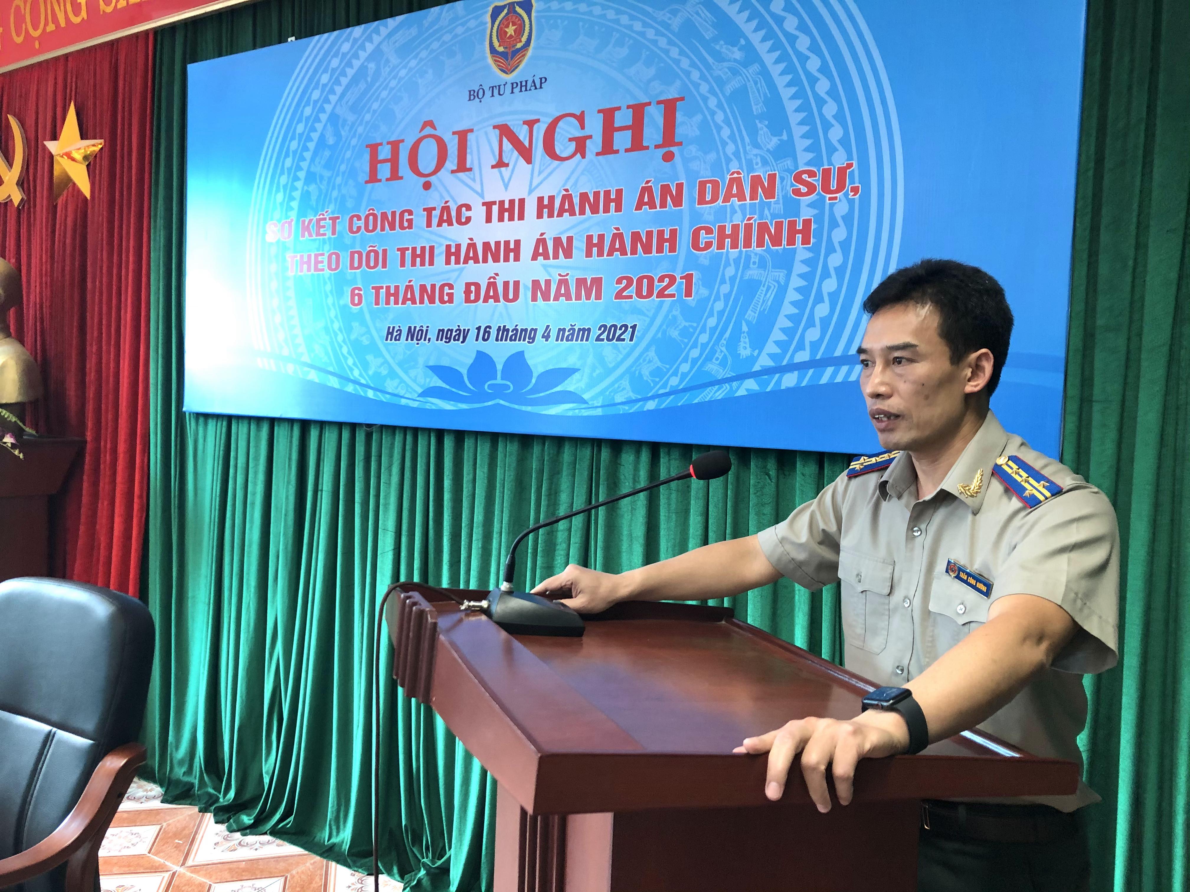 Cục Thi hành án dân sự tỉnh Lai Châu tổ chức Hội nghị sơ kết công tác Thi hành án dân sự, theo dõi thi hành án hành chính 06 tháng đầu năm 2021