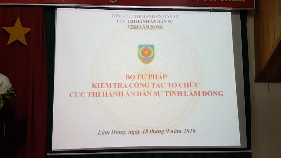 Bộ tư pháp kiểm tra công tác tổ chức Cục Thi hành án dân sự tỉnh Lâm Đồng