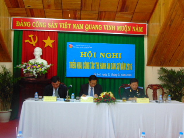 Cục Thi hành án dân sự tỉnh Lâm Đồng tổ chức Hội nghị triển khai công tác thi hành án dân sự năm 2016