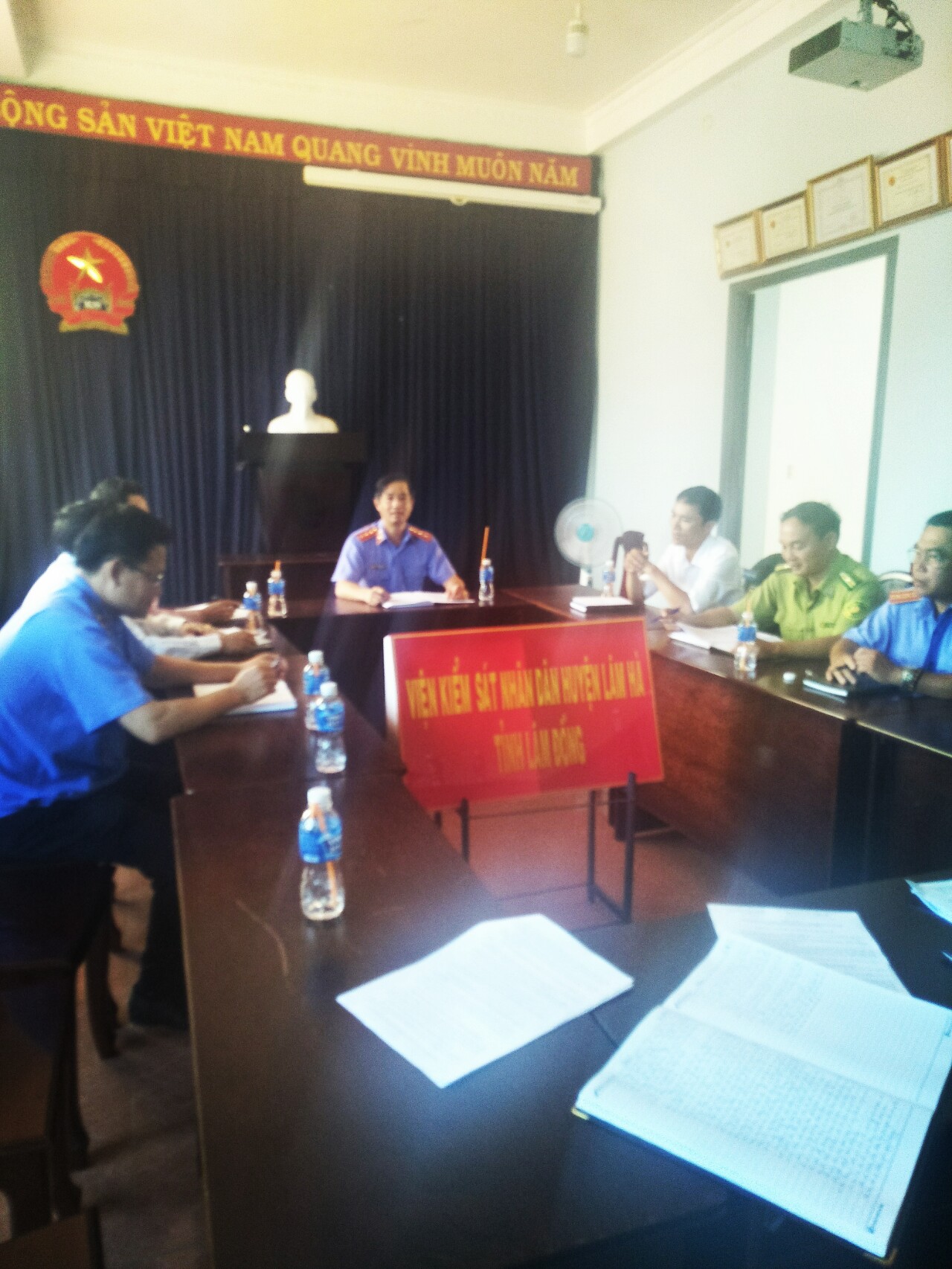 Giao ban liên ngành các cơ quan nội chính cấp huyện Lâm Hà